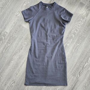 Skims Bodycon Tshirt Dress Grey Size Mediun
